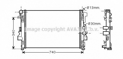 AVA QUALITY COOLING msa2356 -  Радиатор, охлаждение двигателя